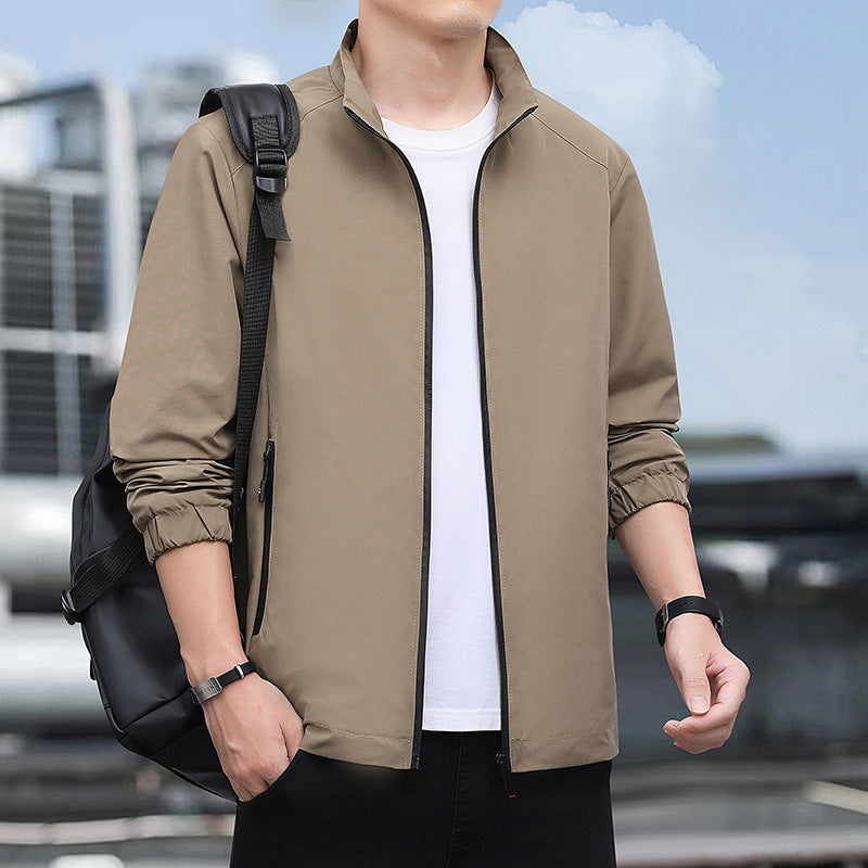 Herren Leichte Softshelljacke mit Stehkragen, durchgehendem Reißverschluss und elastischen Bündchen Nord Taschen