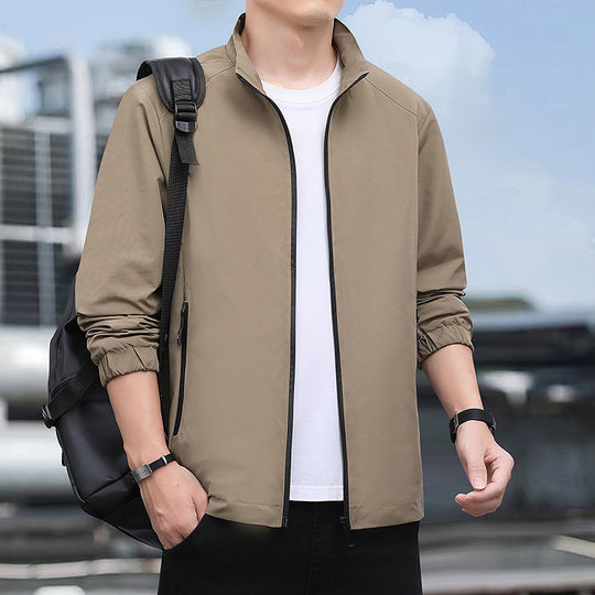 Herren Leichte Softshelljacke mit Stehkragen, durchgehendem Reißverschluss und elastischen Bündchen Nord Taschen