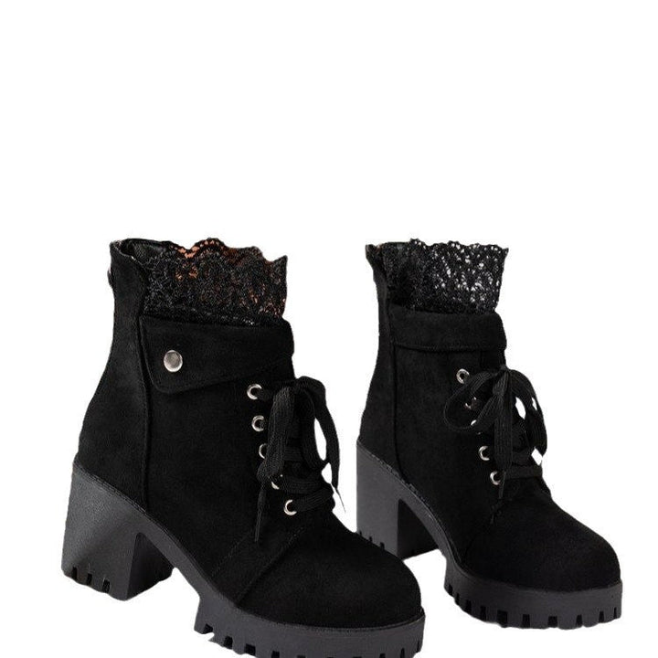 Damen Hochformat Stiefeletten mit eleganter Spitze und rutschfester Sohle