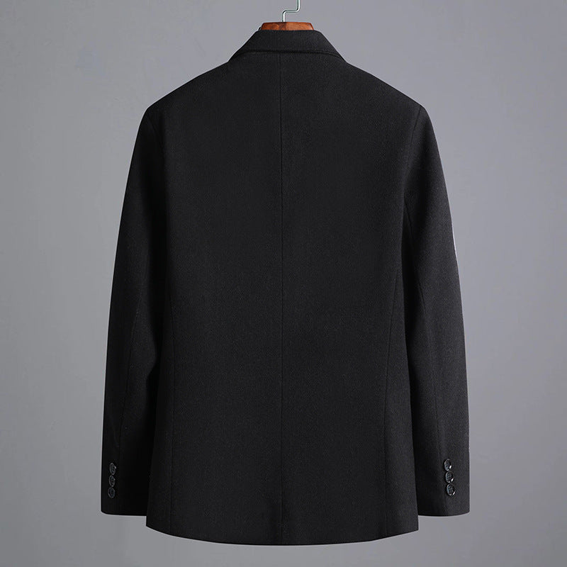Herren Modernes Wollmix-Sakko im Slim-Fit mit Ein-Knopf und Pattentaschen Nord Taschen