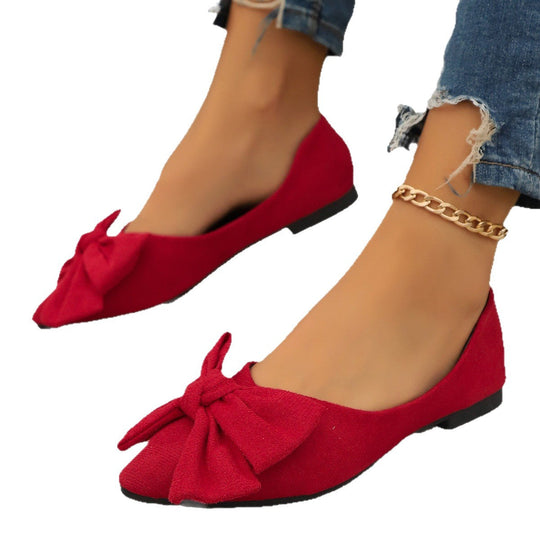 Damen Ballerinas mit dekorativem Schleifendetail und bequemem Fußbett