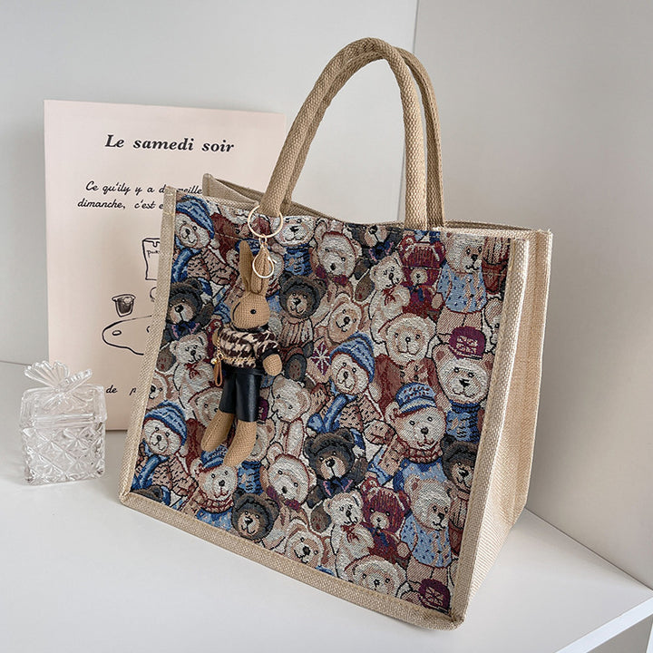 Damen Tragetasche mit verspieltem Tiermotiv und stabilen Griffen Nord Taschen