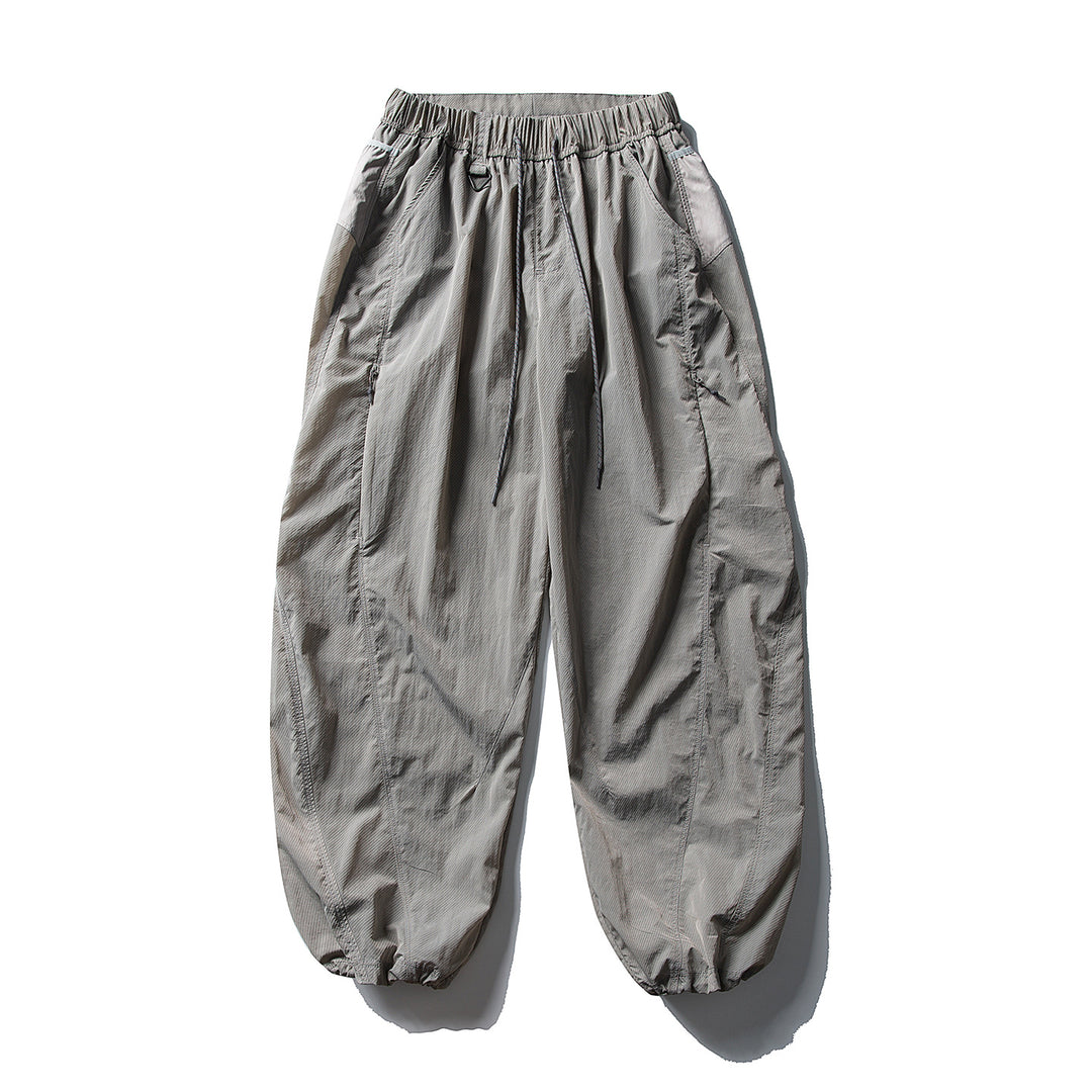 Damen Weite Ripstop-Ballon-Jogginghose mit Tunnelzug, Reißverschlusstaschen und elastischen Bündchen Nord Taschen