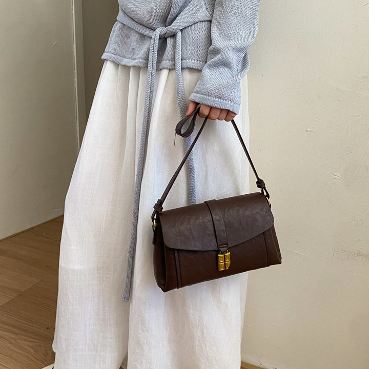 Damen Umhängetasche mit elegantem Klappverschluss und abnehmbarem Schulterriemen Nord Taschen
