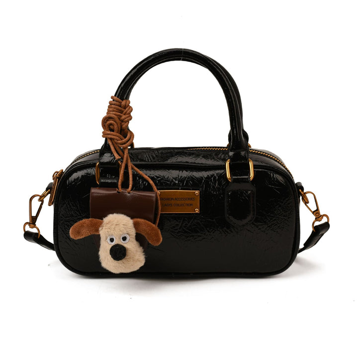 Damen hochwertige Handtasche mit liebevollem Tieranhänger Nord Taschen