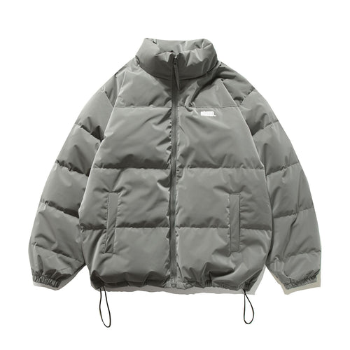 Unisex Kurzer Oversize Stepp-Puffer mit hohem Stehkragen und Kordelzug Nord Taschen