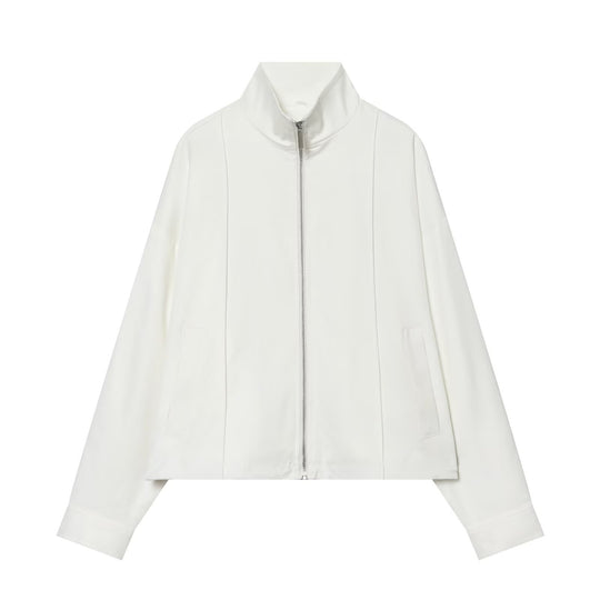 Damen Zweiteiliges Freizeit-Set mit Stehkragen-Zipperjacke und taillierter High-Waist-Hose Nord Taschen