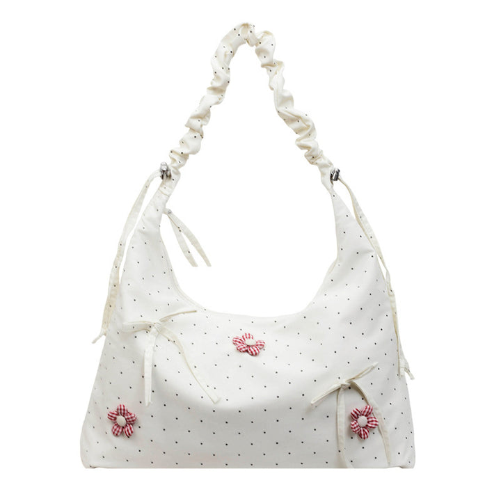 Damen Hobo-Tasche mit verspielten Blumenapplikationen und gerafftem Design Nord Taschen