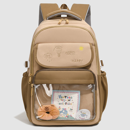 Damen Freizeit-Rucksack mit transparentem Sichtfach und kreativem Aufdruck Nord Taschen