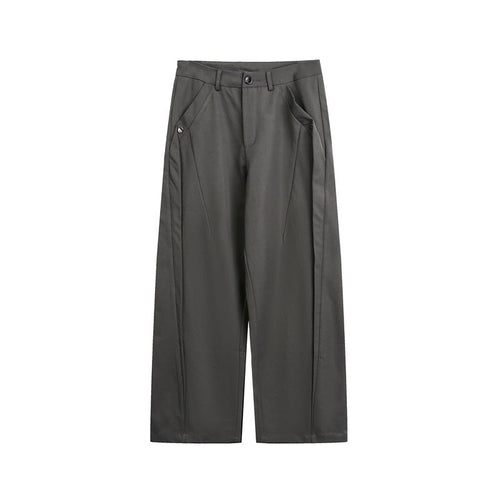 Damen Weite High-Waist Stoffhose mit Bügelfalte und seitlichen Eingrifftaschen Nord Taschen
