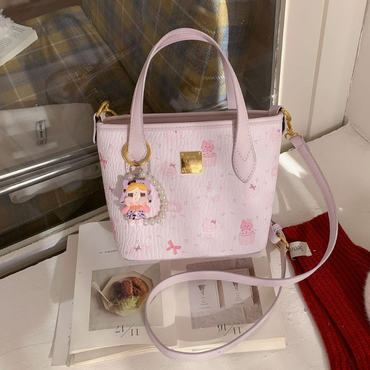 Damen kreative Handtasche mit verspieltem Anhänger Nord Taschen