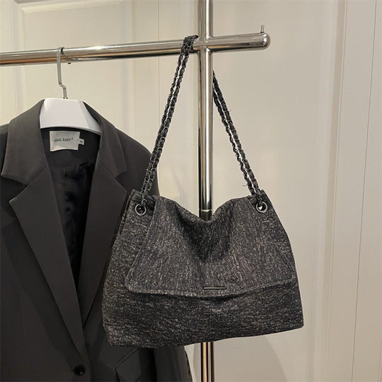 Damen praktische Handtasche mit geflochtenem Trageriemen Nord Taschen
