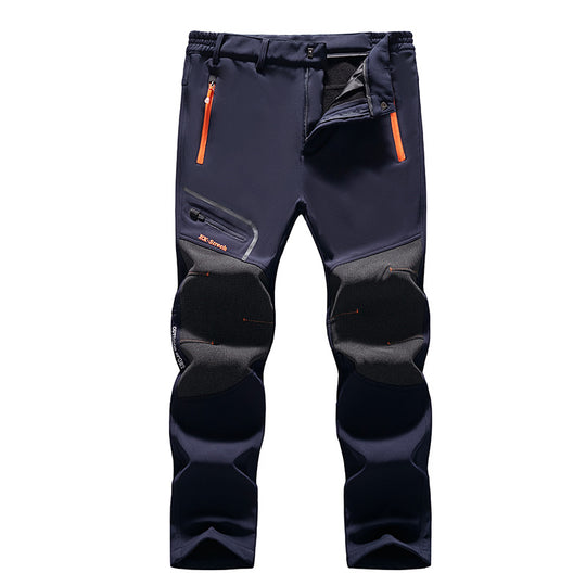 Herren Softshell-Outdoorhose mit verstärkten Kniepatches, elastischem Bund und wasserabweisender Membran Nord Taschen