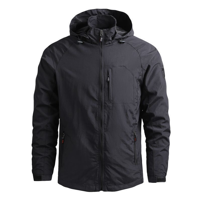 Herren  leichte wasserabweisende Softshelljacke mit Kapuze und Brusttasche Nord Taschen