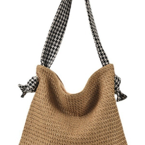 Damen elegante Strandtasche mit geflochtenem Design Nord Taschen