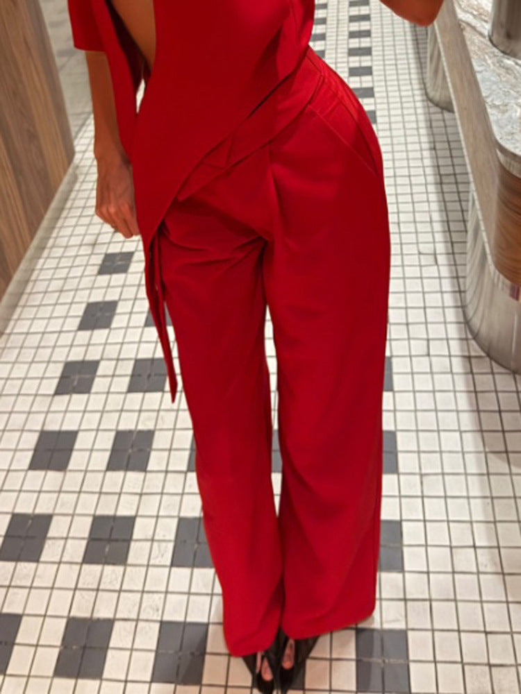 Damen Ärmellose Longline-Weste mit schulterbetonter Silhouette Nord Taschen