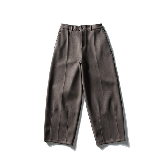 Damen Weite Cropped-Hose mit Bügelfalte und hoher Taille Nord Taschen
