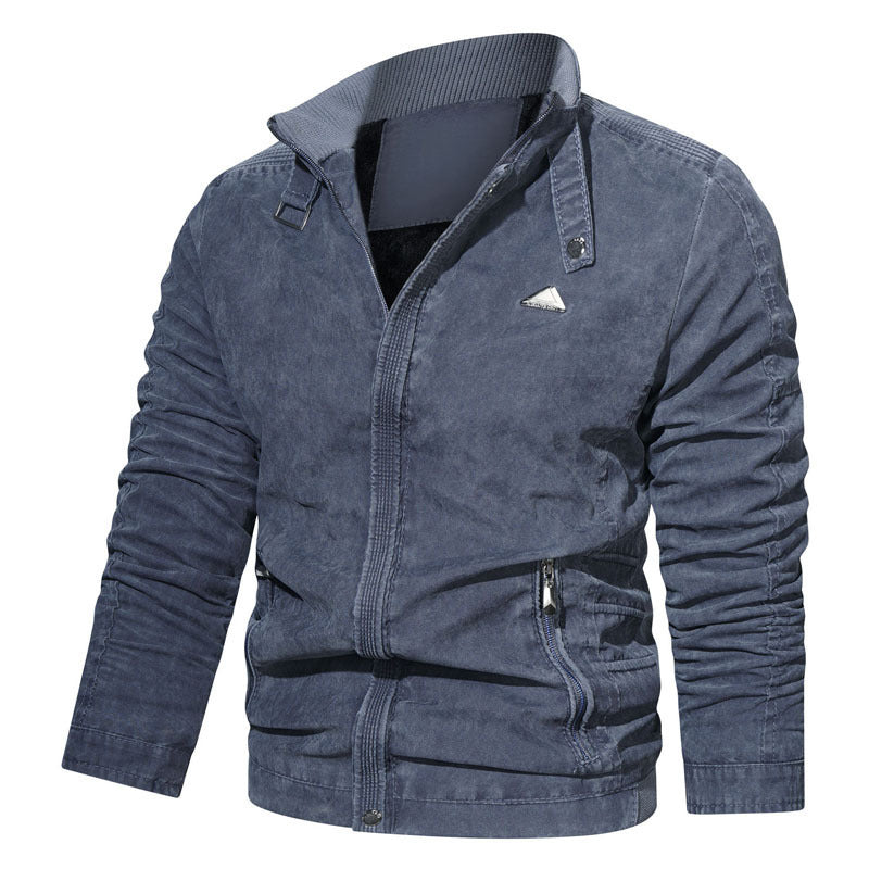Herren Mikrofaser-Canvas-Blouson im Pilotenstil mit gerafften Ärmeln und verdeckten Reißverschlüssen Nord Taschen