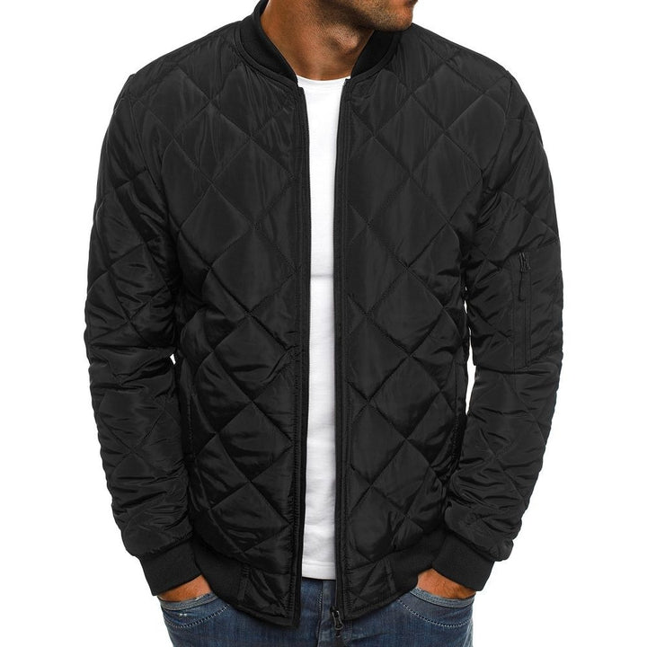 Herren leichte gesteppte Blousonjacke mit Diamantstepp, elastischen Rippbündchen und Ärmel-Reißverschlusstasche Nord Taschen