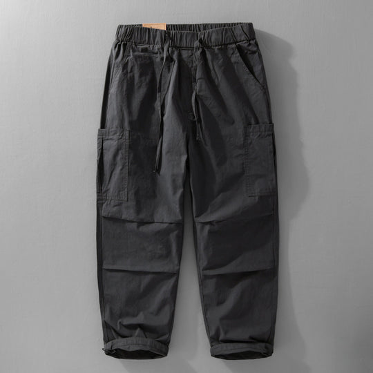 Herren Cargohose mit elastischem Bund, Kordelzug und aufgesetzten Beintaschen Nord Taschen