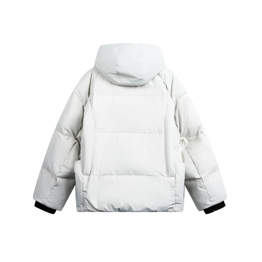 Damen weit geschnittener Steppparka mit hohem Kragen, Kapuze und Cargo-Taschen Nord Taschen