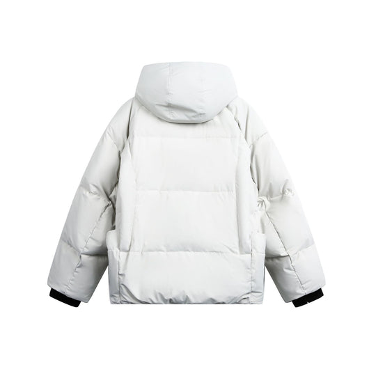 Damen weit geschnittener Steppparka mit hohem Kragen, Kapuze und Cargo-Taschen Nord Taschen