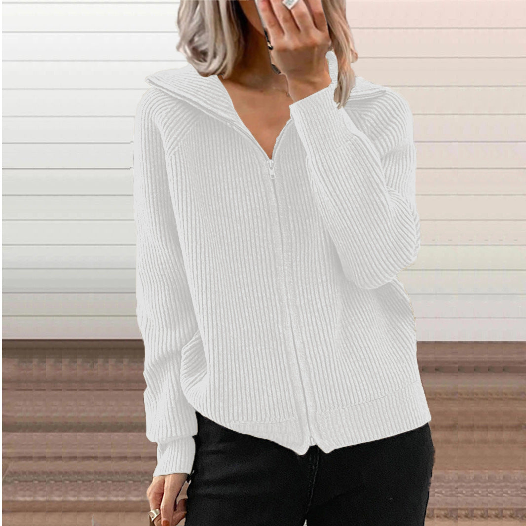 Damen Modische Strickjacke mit Kapuze Nord Taschen