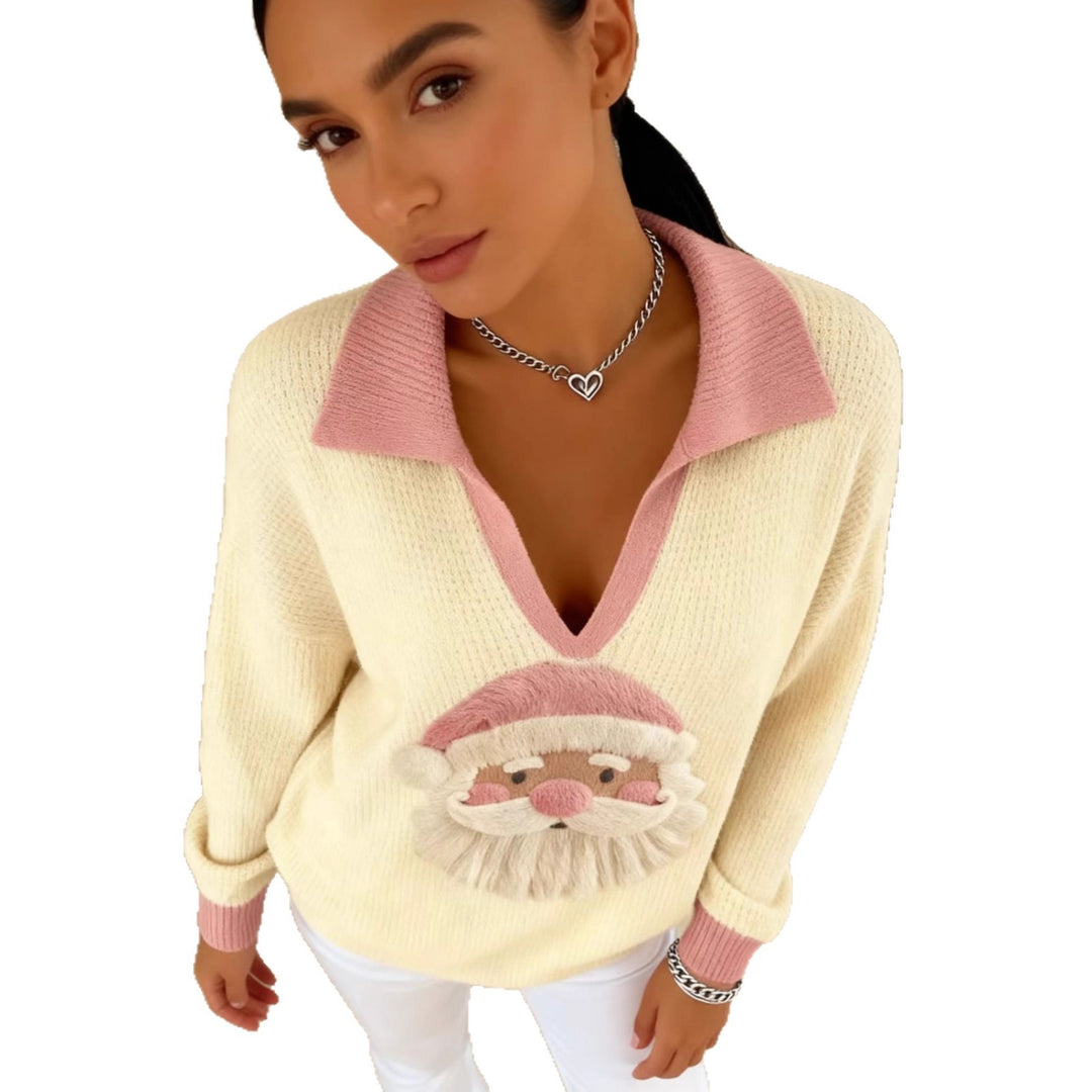 Damen Verspielter Pullover mit Weihnachtsmotiv Nord Taschen