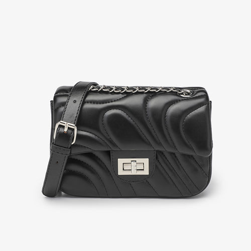 Damen Umhängetasche mit luxuriösem Wickel-Design und schickem Kettenverschluss Nord Taschen