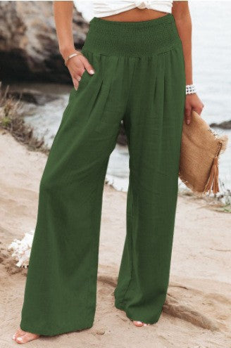Damen Weite Leinenhose