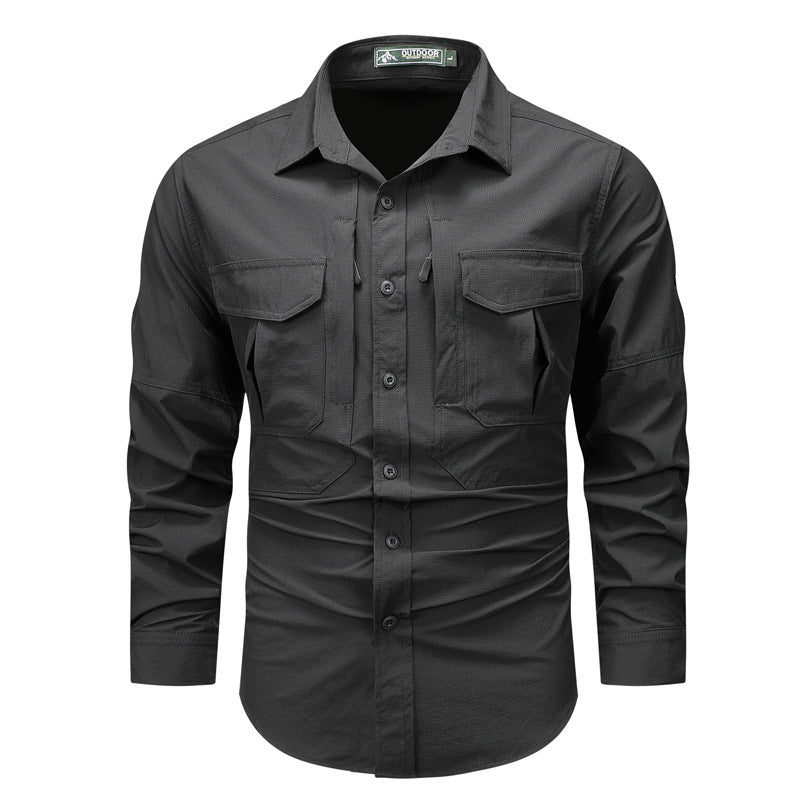Men's  technical tactical long sleeve utility shirt with dual chest pockets and reinforced seams Nord Taschen