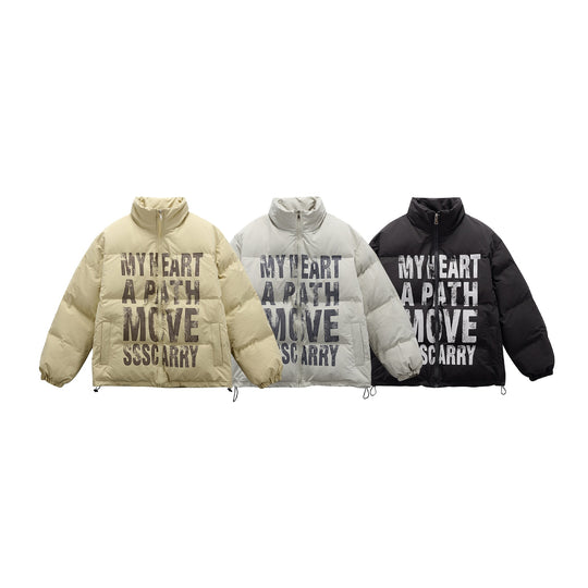 Unisex Oversize Steppjacke mit hohem Stehkragen und Statement-Print Nord Taschen