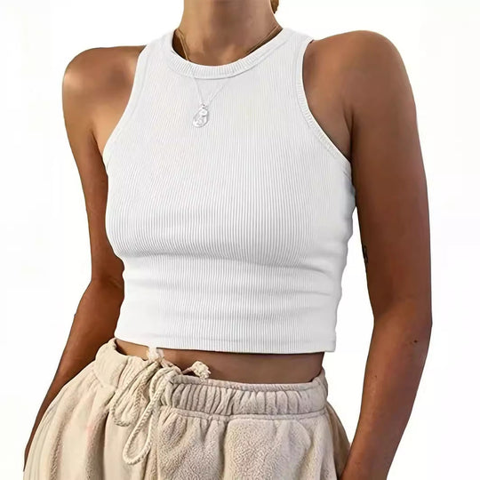 Damen eng anliegendes Crop-Top mit strukturiertem Rippdesign Nord Taschen
