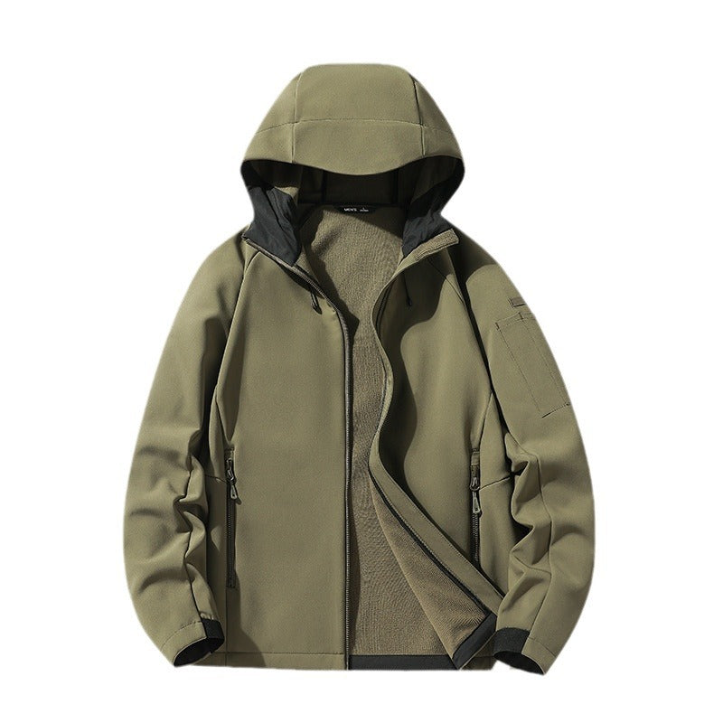 Damen Softshelljacke mit Kapuze und Fleece-Innenfutter, winddicht wasserabweisend Nord Taschen
