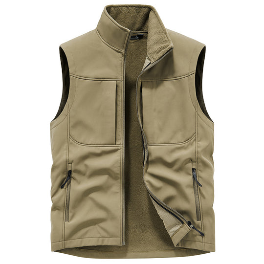 Herren Funktionale Softshell‑Weste mit Fleecefutter und winddichter Membran Nord Taschen