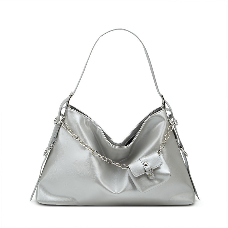 Damen Hobo-Tasche mit elegantem Kettenakzent und geräumigem Innenraum Nord Taschen