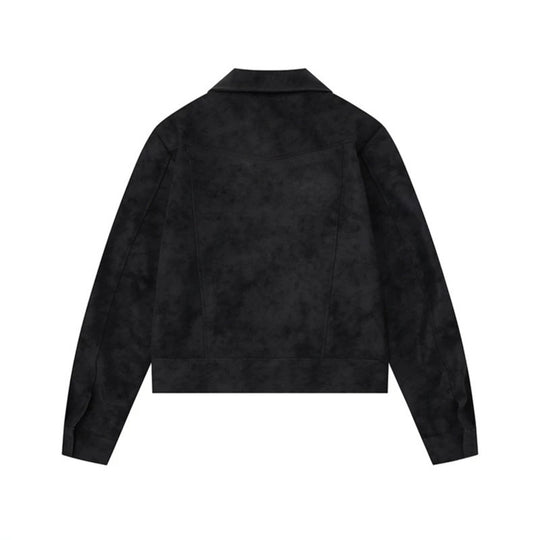Damen Militärisch inspirierte kurze Jacke mit Reißverschluss, dekorativen Knopfleisten und Schulterklappen Nord Taschen