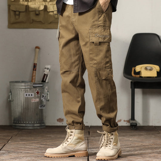 Herren Cargohose im Military-Look mit verstärkten Knien und elastischem Beinabschluss Nord Taschen