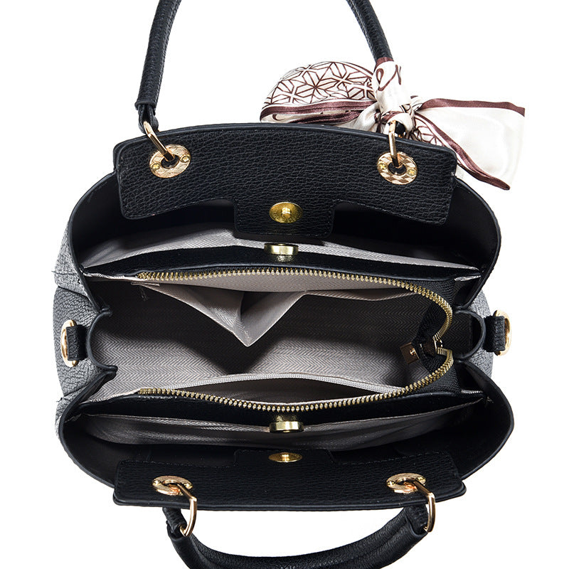 Damen elegante Handtasche mit dekorativer Schleife Nord Taschen