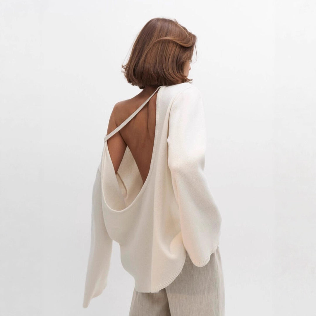 Damen Grobstrick-Kapuzenpullover aus reiner Baumwolle mit Kordelzug Nord Taschen