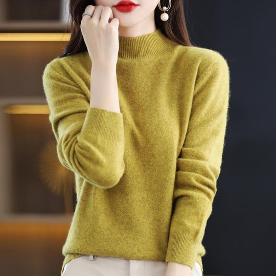 Damen Ultraleichter Mockneck-Feinstrickpullover in Kaschmir‑Optik Nord Taschen