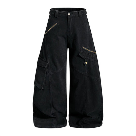 Damen Hochgeschnittene Baggy-Culotte mit Multi-Cargo-Taschen Nord Taschen