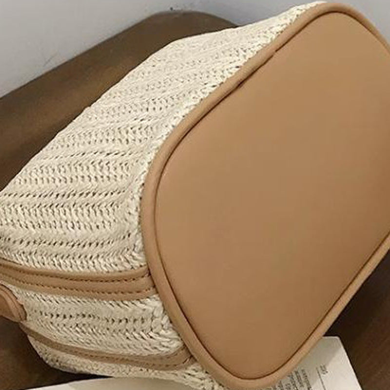 Damen Hobo-Tasche aus geflochtenem Kunstleder mit abnehmbarem Schulterriemen Nord Taschen