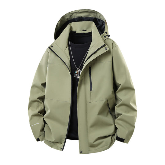 Herren Technische Softshell‑Regenjacke mit verschweißten Nähten, verstellbarer Kapuze und wasserabweisenden Reißverschlüssen Nord Taschen
