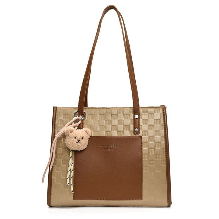 Damenmode Schultertasche mit stilvollem Karomuster Nord Taschen