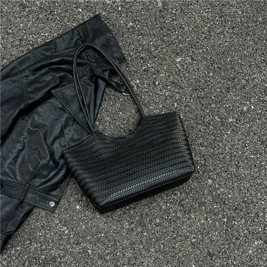 Damen Jute-Shopper-Tasche mit auffälligem Wabenmuster Nord Taschen