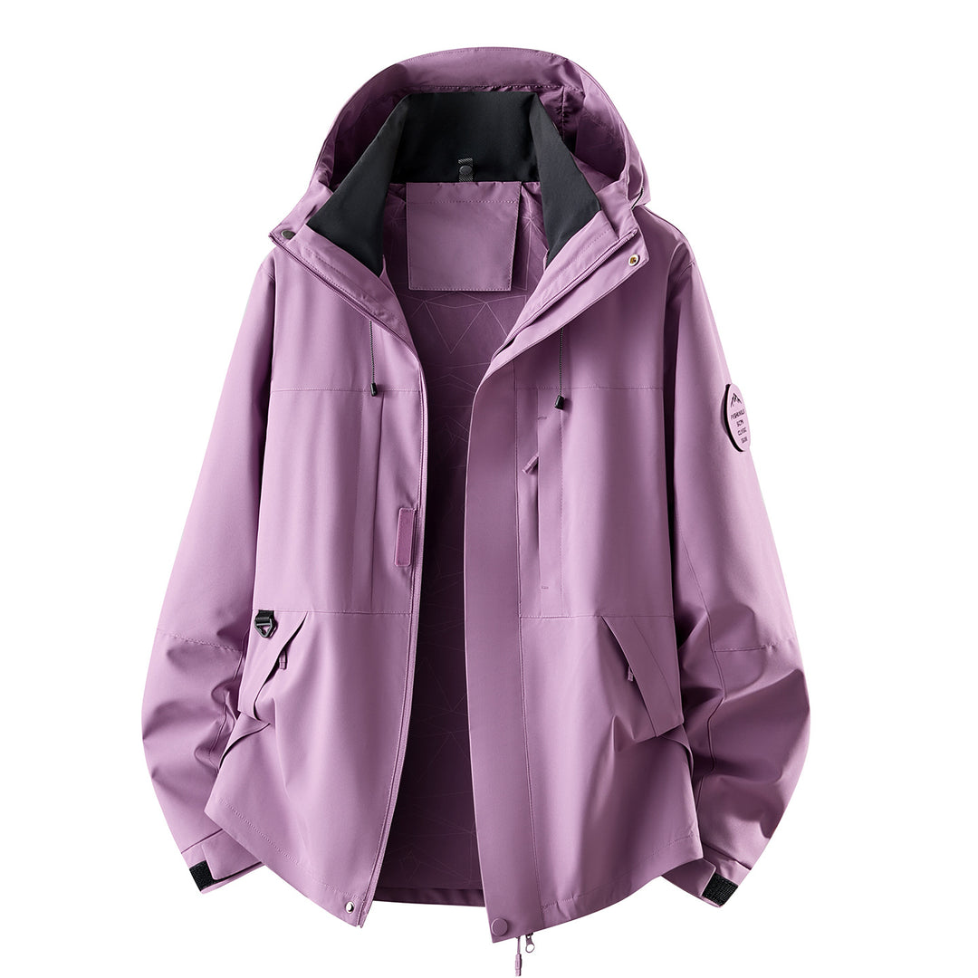 Herren Wasserabweisende Oversize-Outdoorjacke mit Kapuze, atmungsaktivem Softshell & Utility‑Taschen Nord Taschen