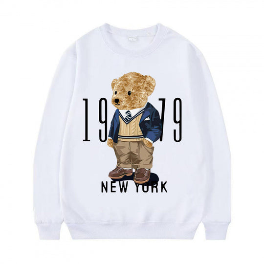 Damen Gemütlicher Sweatshirt mit Bärenmotiv Nord Taschen