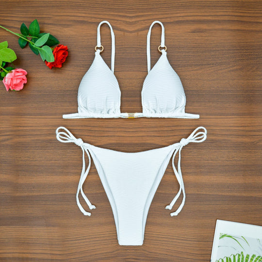 Damen Hochwertiges Triangel-Bikini-Set mit verstellbaren Trägern