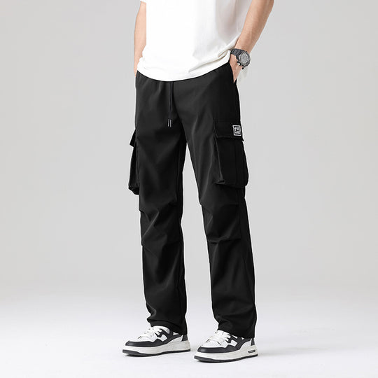 Herren Multifunktionale Cargo-Loungehose mit elastischem Tunnelzugbund, Mehrfachtaschen & verstellbarem Beinabschluss Nord Taschen